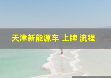 天津新能源车 上牌 流程